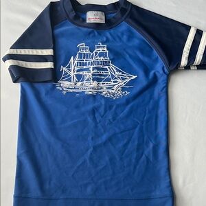 Hanna Andersson UPF 50+ 
 Blue Ship Graphic Tee